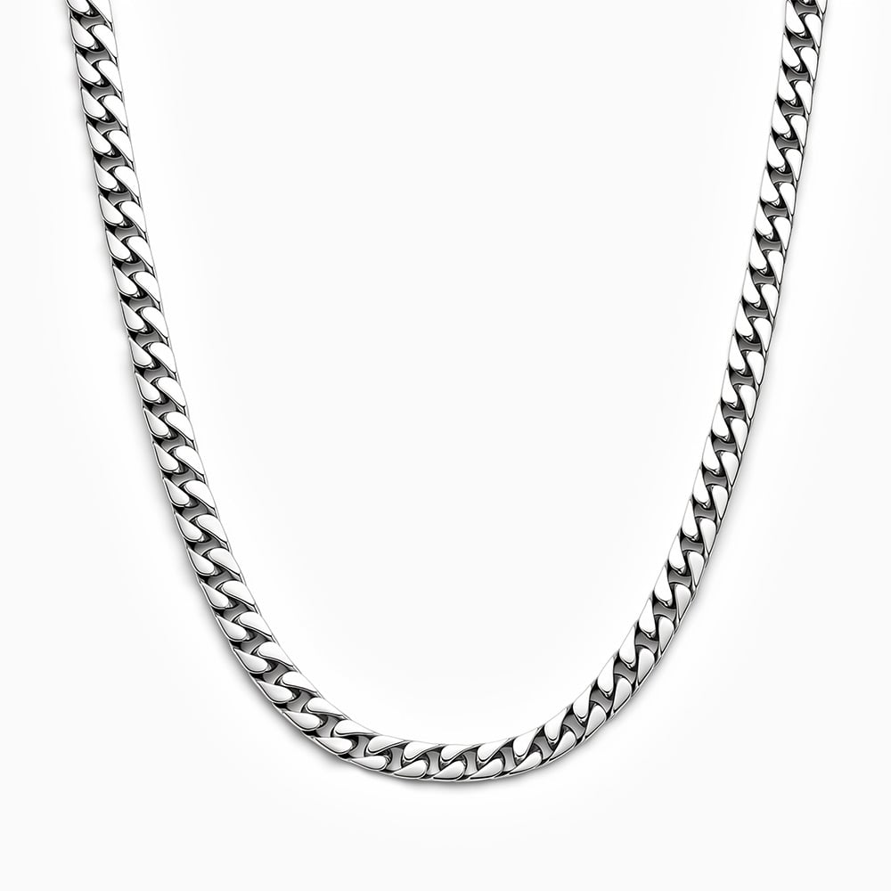 "Feral" 7mm 925 Silver Cuban Link Necklace