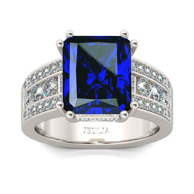 Jeulia Radiant Cut Sterling Silver Ring