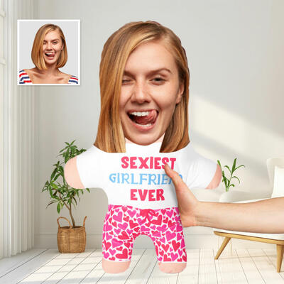 "Sexiest Wife Ever" Custom Face Pillow with Photo Funny Anniversary