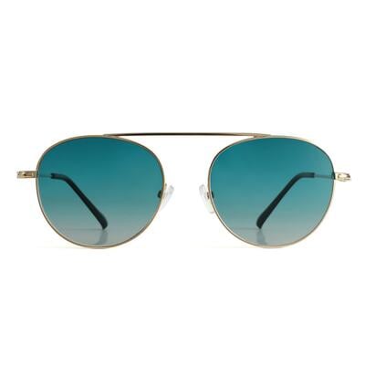 Haley Gold Aviator Sunglasses