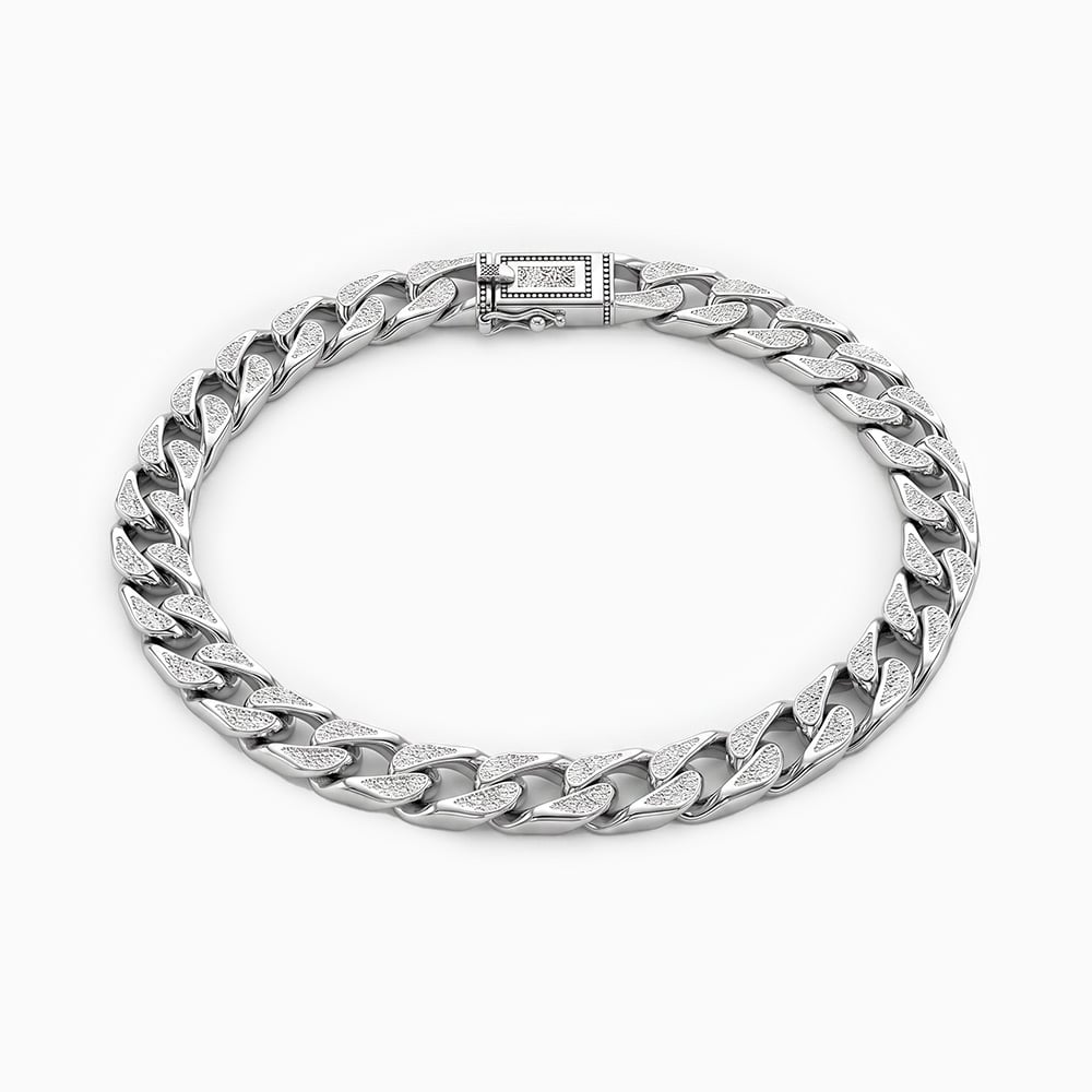 "Rough & Ready" 7mm 925 Silver Cuban Link Bracelet