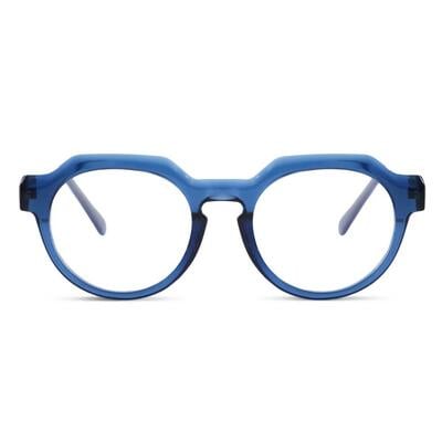 Stuar Blaue Runde Brille