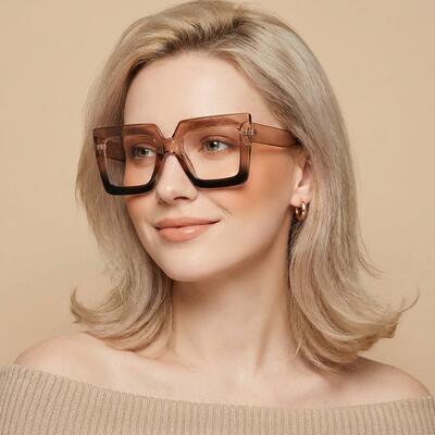 Quie Lunettes Carrées Champagne