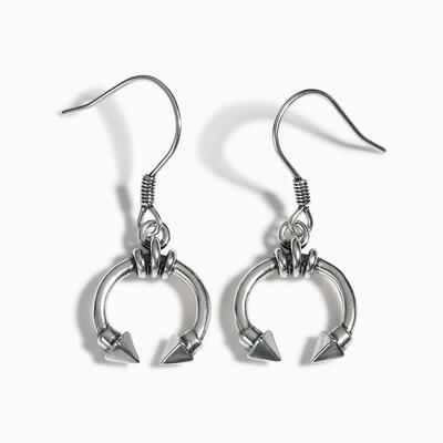 Jeulia "Pyramid Crescent" Sterling Silver Earrings