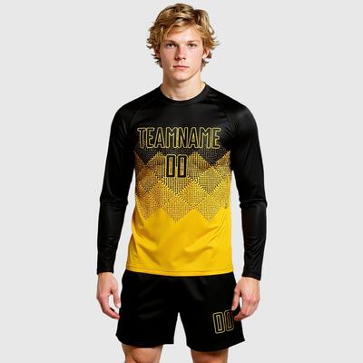 Custom Soccer Jersey Long Sleeve Gradient Square Sublimation Budget-Friendly Option