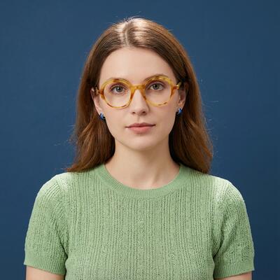 Sawyer Yellow Round Glasses