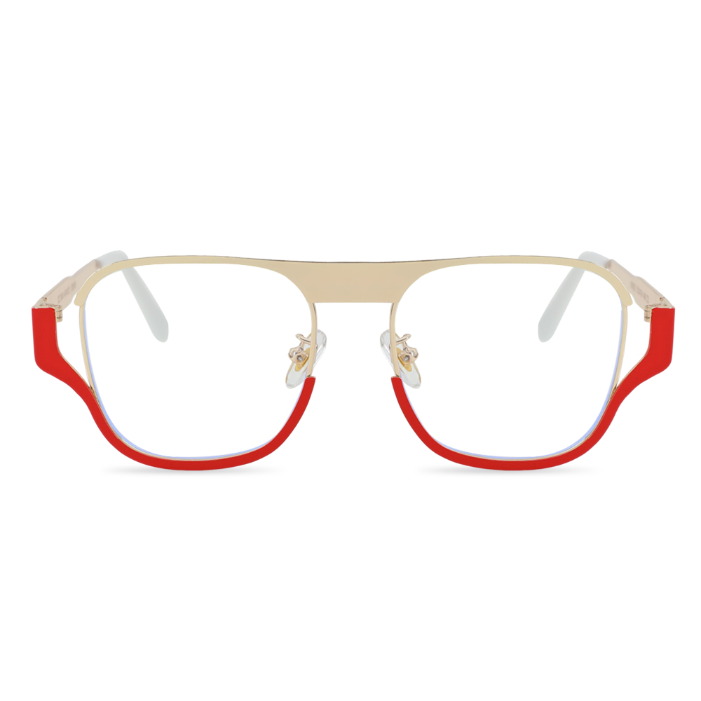 Hattie Red Aviator Glasses