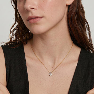 "Morning Mist" Pear Cut Necklace