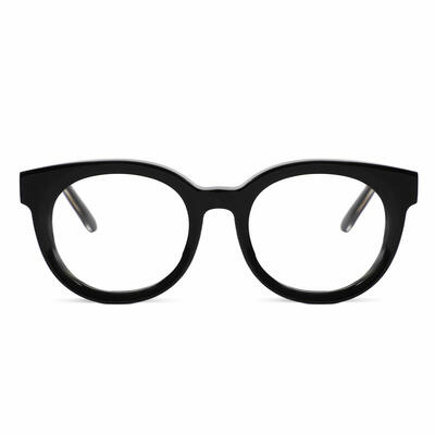 Haley Black Round Glasses