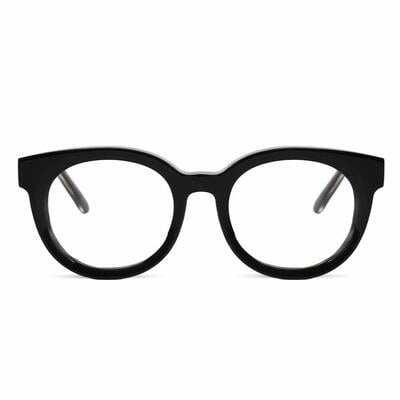 Haley Black Round Glasses