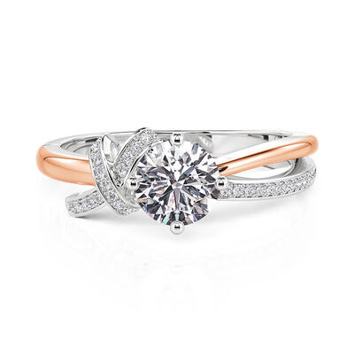 Jeulia Amore Custom Knot Birthstone Ring