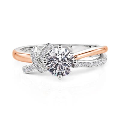 Jeulia Amore Custom Knot Birthstone Ring