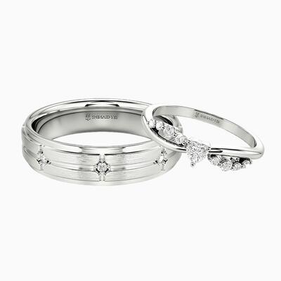 "Where All My Tides Meet" Couple‘s Ring Set