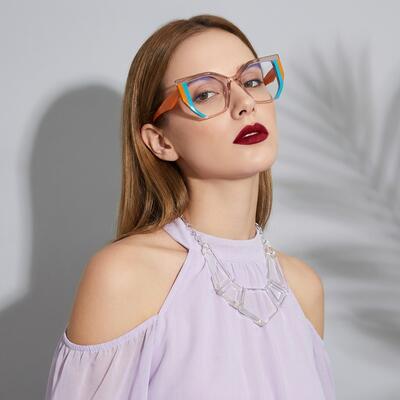 Gloria Champagnerfarbene Cat Eye Brille