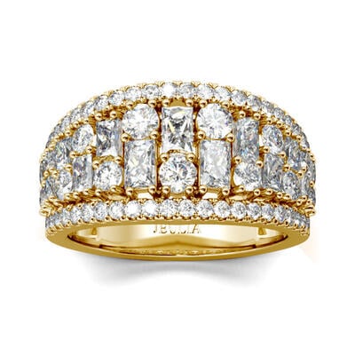 Jeulia Wide Shank Sterling Silver Women's Band