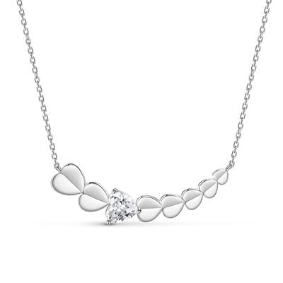 Jeulia Collar de Plata de Ley Sonrisa de Corazón