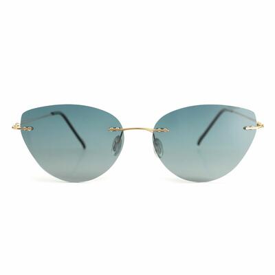 Zero Goldene Cat Eye Sonnenbrille