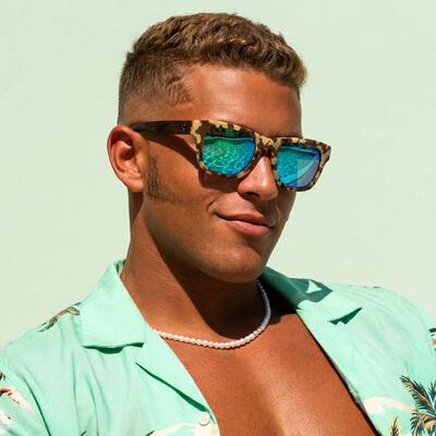 Clark Braune Quadratische Sonnenbrille