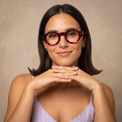 Young Red Round Glasses