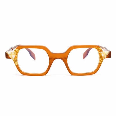 Penniy Orange Square Glasses