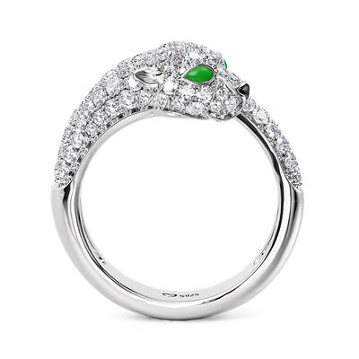 Jeulia Open Animal Leopard Ring Sterling Silver