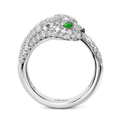 Jeulia Open Animal Leopard Ring Sterling Silver