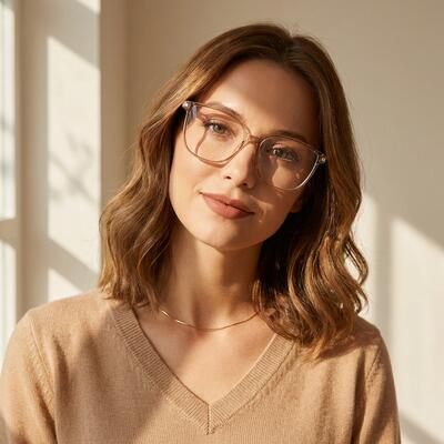 Quintina Lunettes Carrées Marron