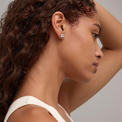 "The Rebirth" 2ct Radiant Cut Stud Earrings