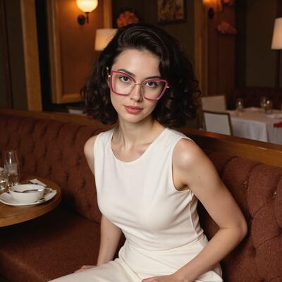 Madeline Rosa Cat Eye Brille