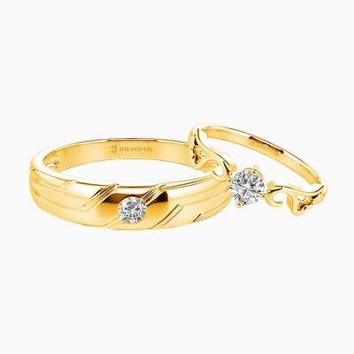 "The Still Point" Couple‘s Ring Set
