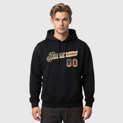 Custom Hoodie Stitched Vintage USA Flag-Cream Sports Pullover Sweatshirt Hoodie