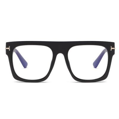 Vibrant Black Square Glasses