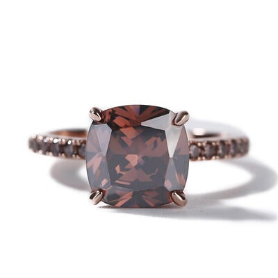 Jeulia Classic Cushion Cut Sterling Silver Ring