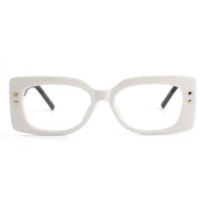 Huggins Lunettes Carrées Blanches