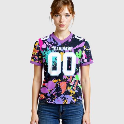 フットボール 名前 チーム名 番号 Tシャツ Vネック ジャージ スポーツウェア ユニフォーム 男女兼用 オーダーメイド