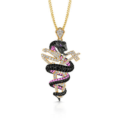 Jeulia "Mamba Mentality" Sterling Silver Memorial Necklace