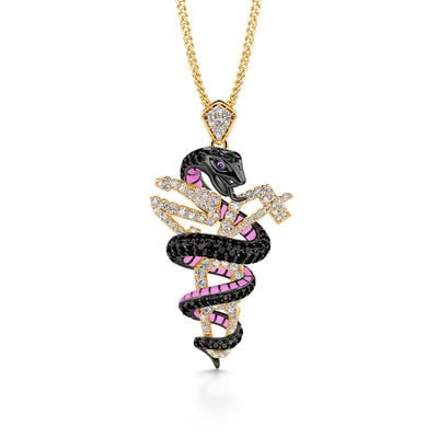 Jeulia "Mamba Mentality" Sterling Silver Memorial Necklace