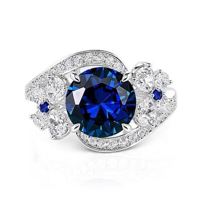 Jeulia Anillo de Cinta Simétrico Inspirado en Mariposa Plata de Ley