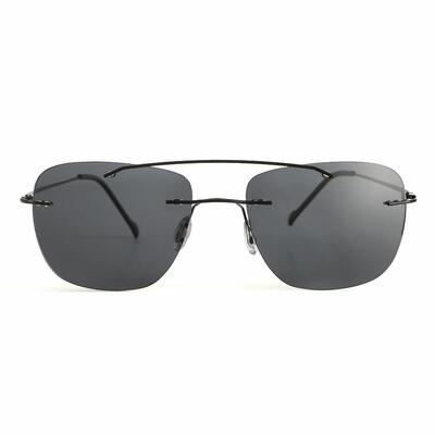 Aries Black Aviator Sunglasses