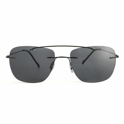 Aries Black Aviator Sunglasses