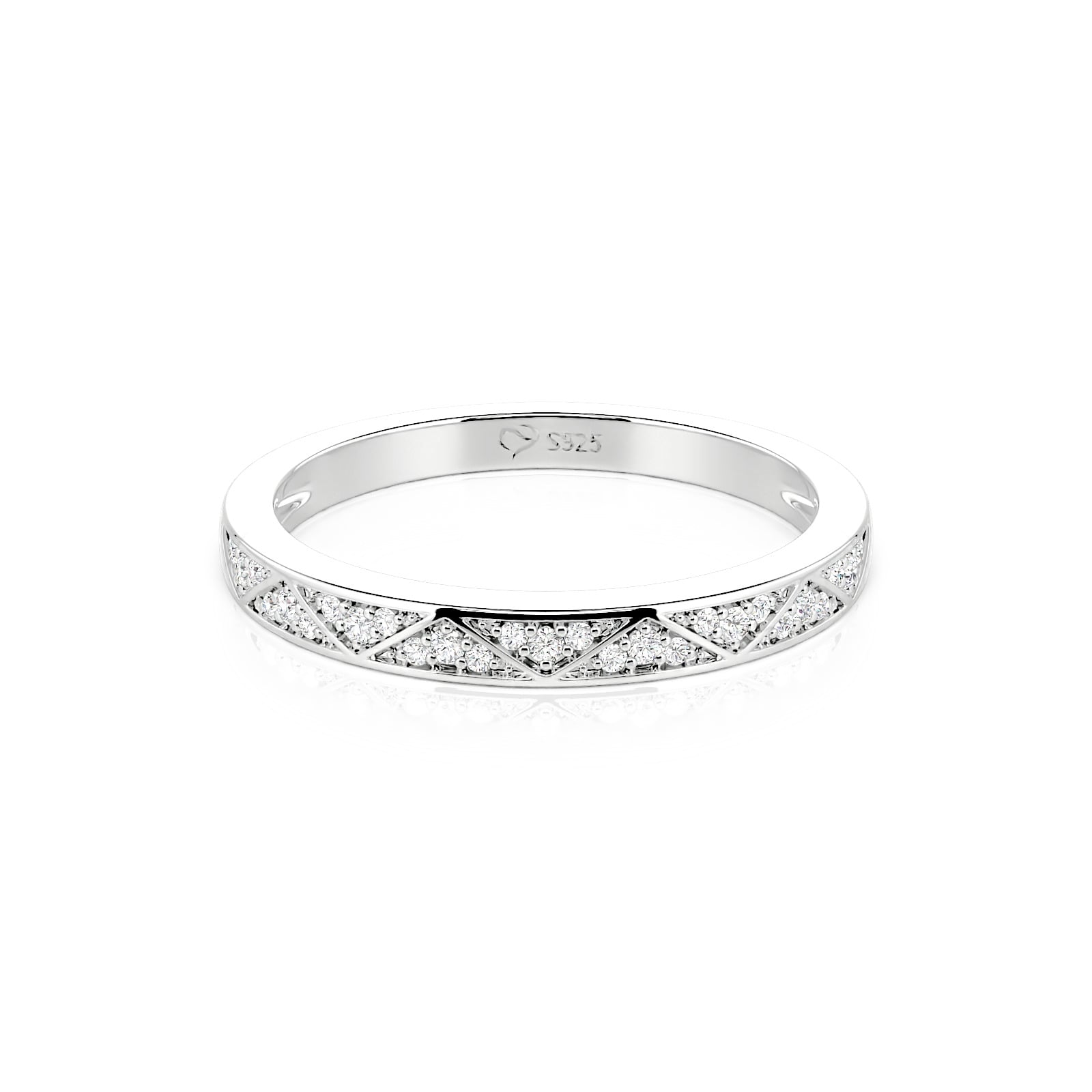 Jeulia Anillo de compromiso para mujer de plata esterlina