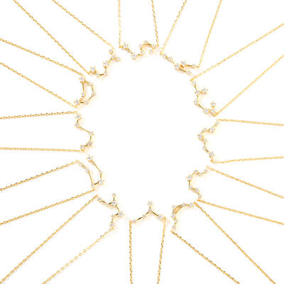 Jeulia "Your Lucky Star" Twelve Constellations Sterling Silver Personalized Anklet