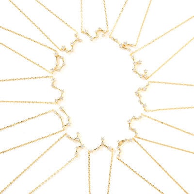 Jeulia "Your Lucky Star" Twelve Constellations Sterling Silver Personalized Anklet