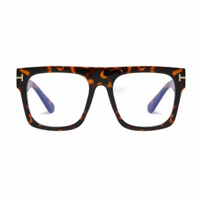 Vibrant Havanna Quadratische Brille