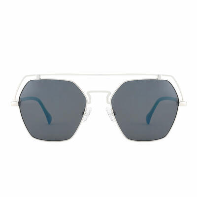 Whalen Silver Aviator Sunglasses