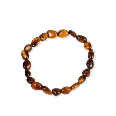 Jeulia "Healing Courage" Natural Tiger's Eye Elastic Bracelet