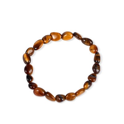 Jeulia "Healing Courage" Natural Tiger's Eye Elastic Bracelet