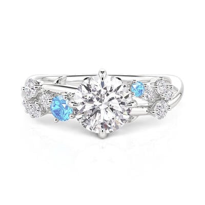 Jeulia Thorn Cluster Twist Custom Birthstone Engagement Ring