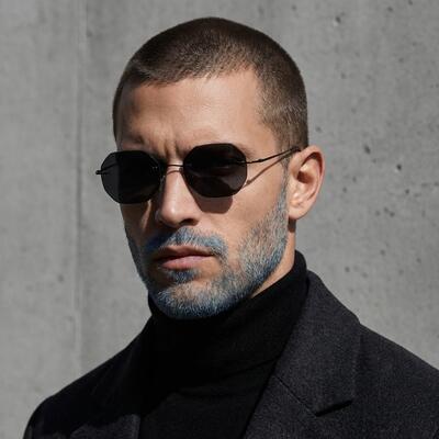 Funk Lunettes de soleil Géométriques Noires