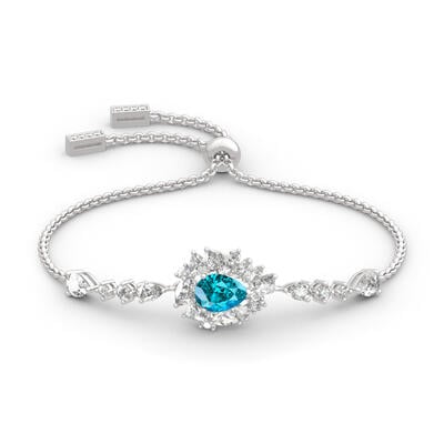 Jeulia "Love is in the Air" Sterling Silver Bolo Bracelet